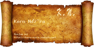 Kern Nóra névjegykártya