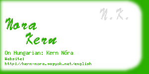nora kern business card